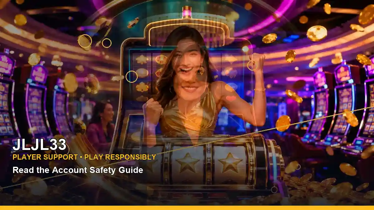 JLJL33 Egypt Book of Mystery information for Philippine users, shown with a right-aligned close-up of a lounge-style VIP casino rewards setting