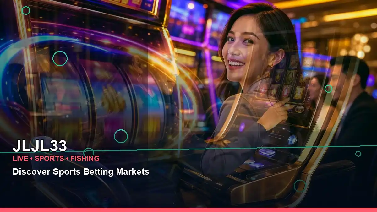 JLJL33 mobile casino access beside an adult Filipina host in a dynamic left-diagonal composition